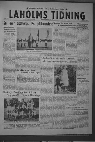 Förstasidan, Måndag 21 juli 1958