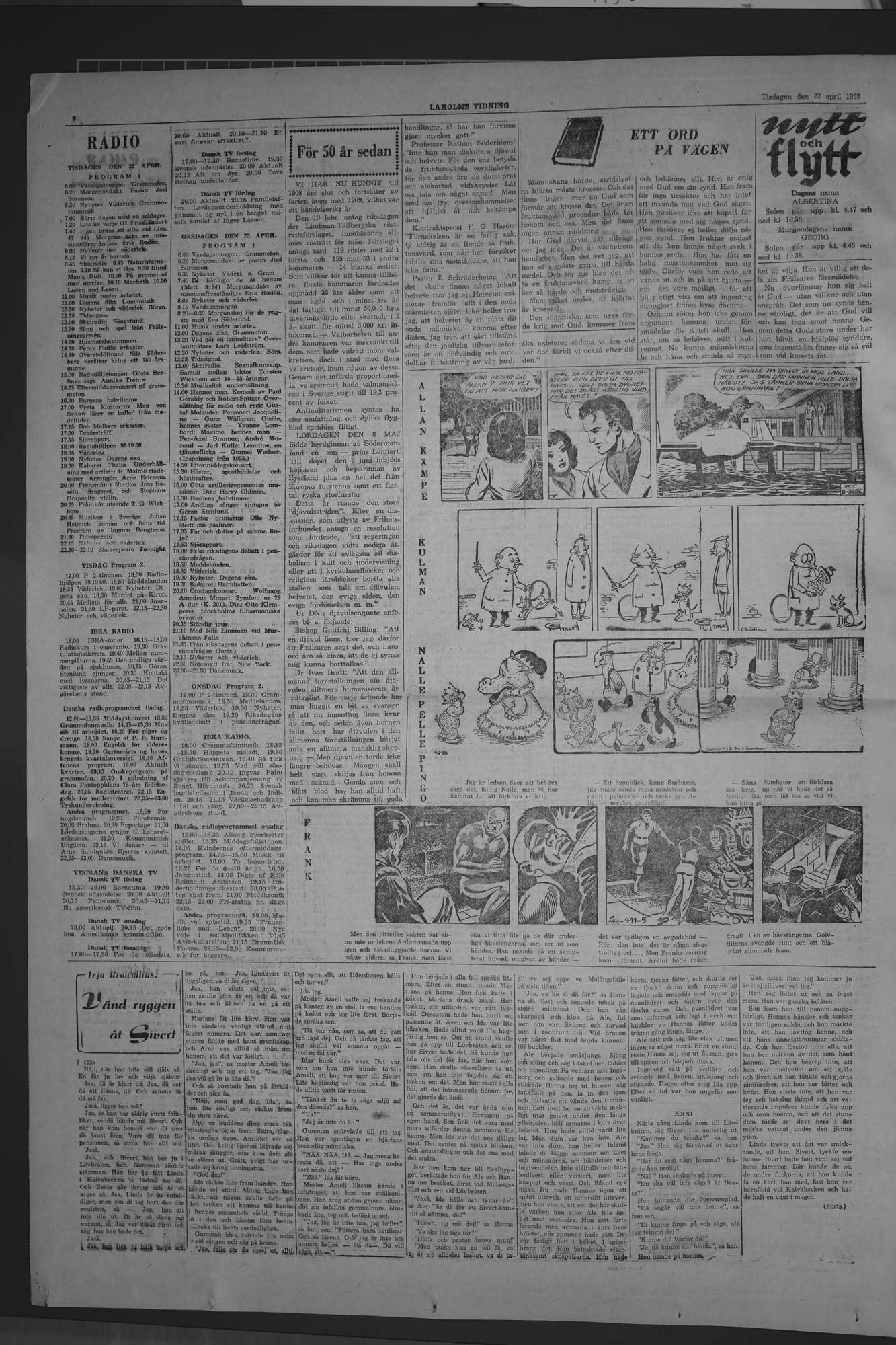 Laholms Tidning Tisdag 22 april 1958, sida 6
