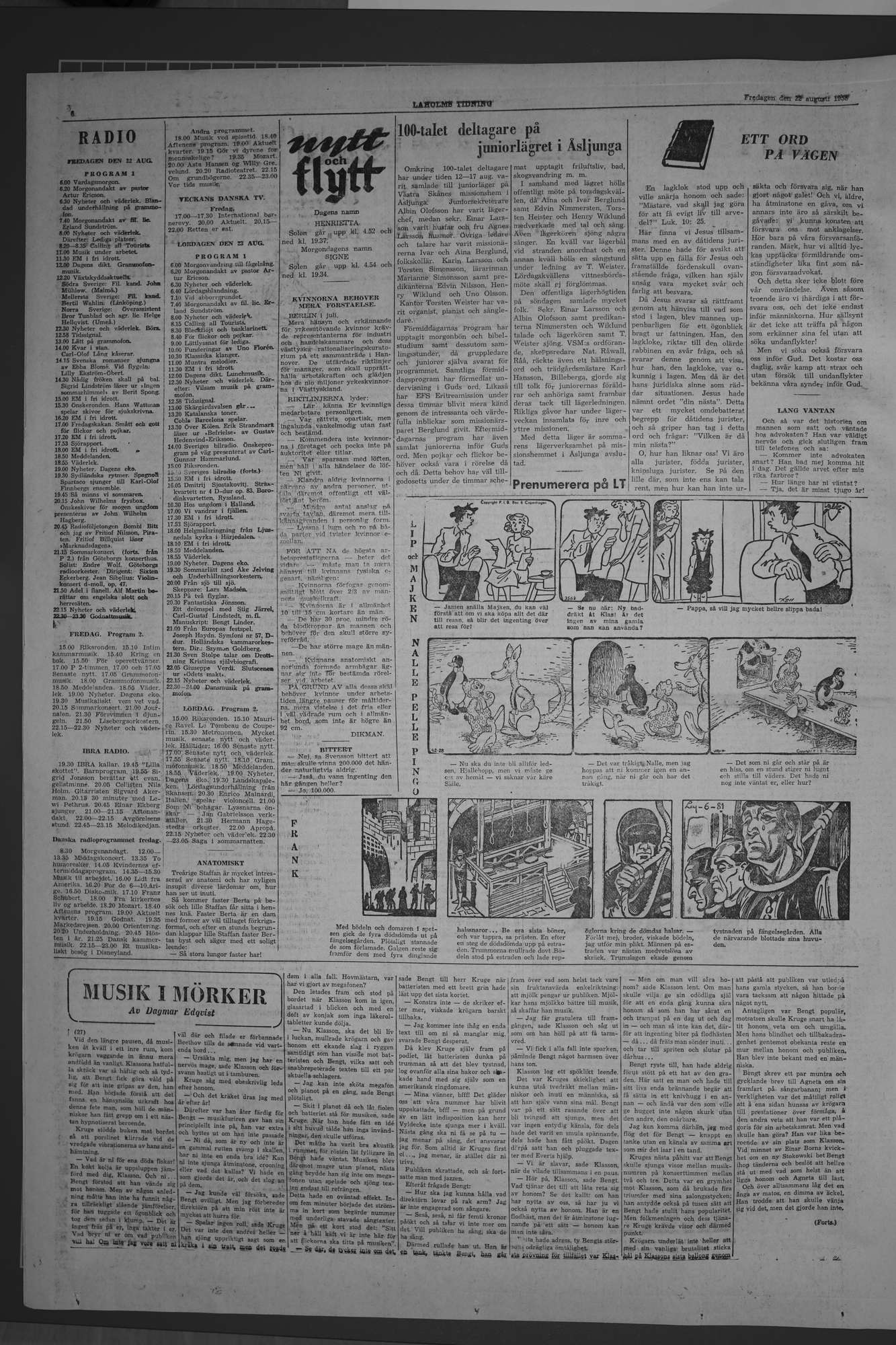 Laholms Tidning Fredag 22 augusti 1958, sida 6
