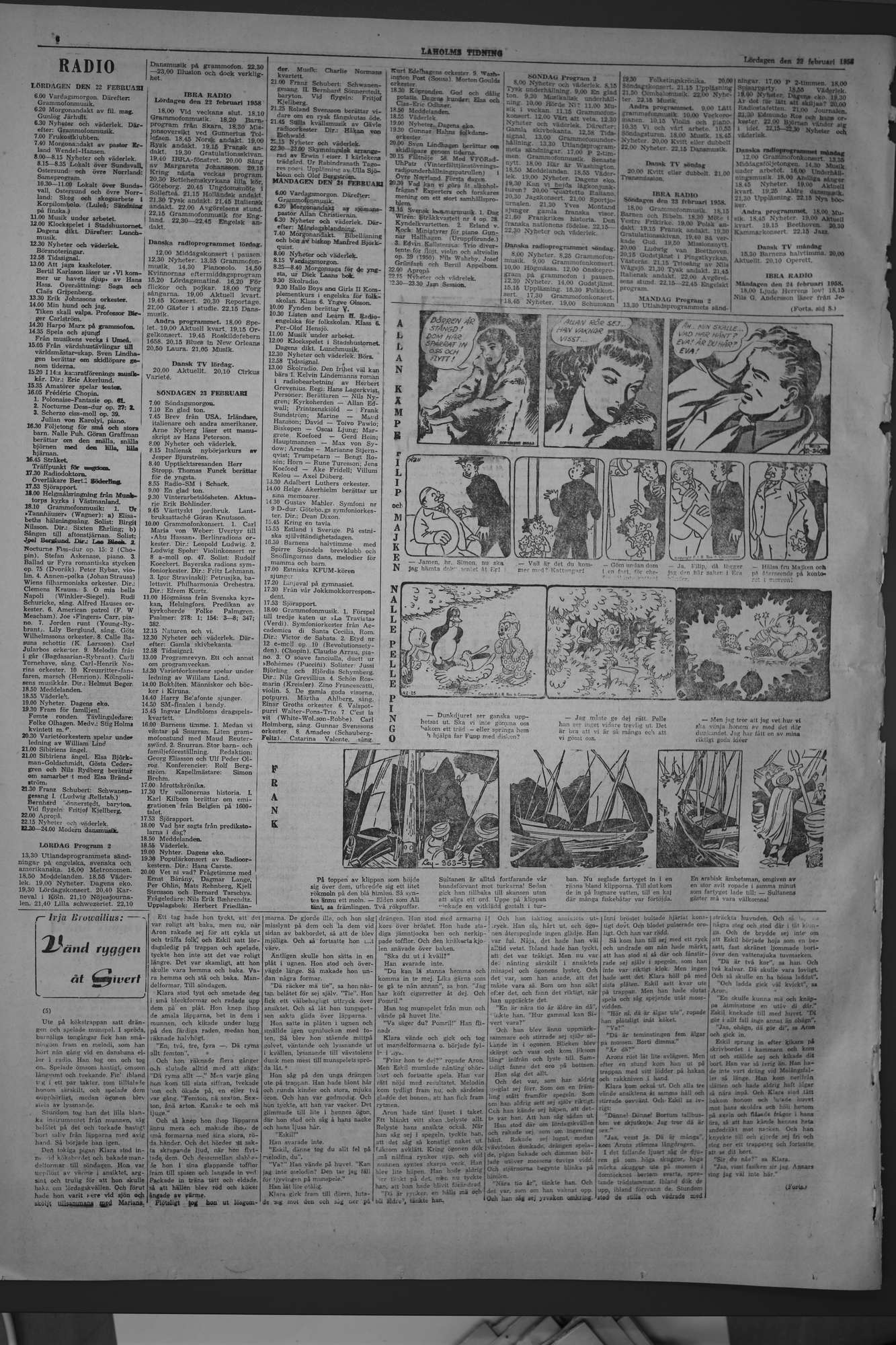 Laholms Tidning Lördag 22 februari 1958, sida 6