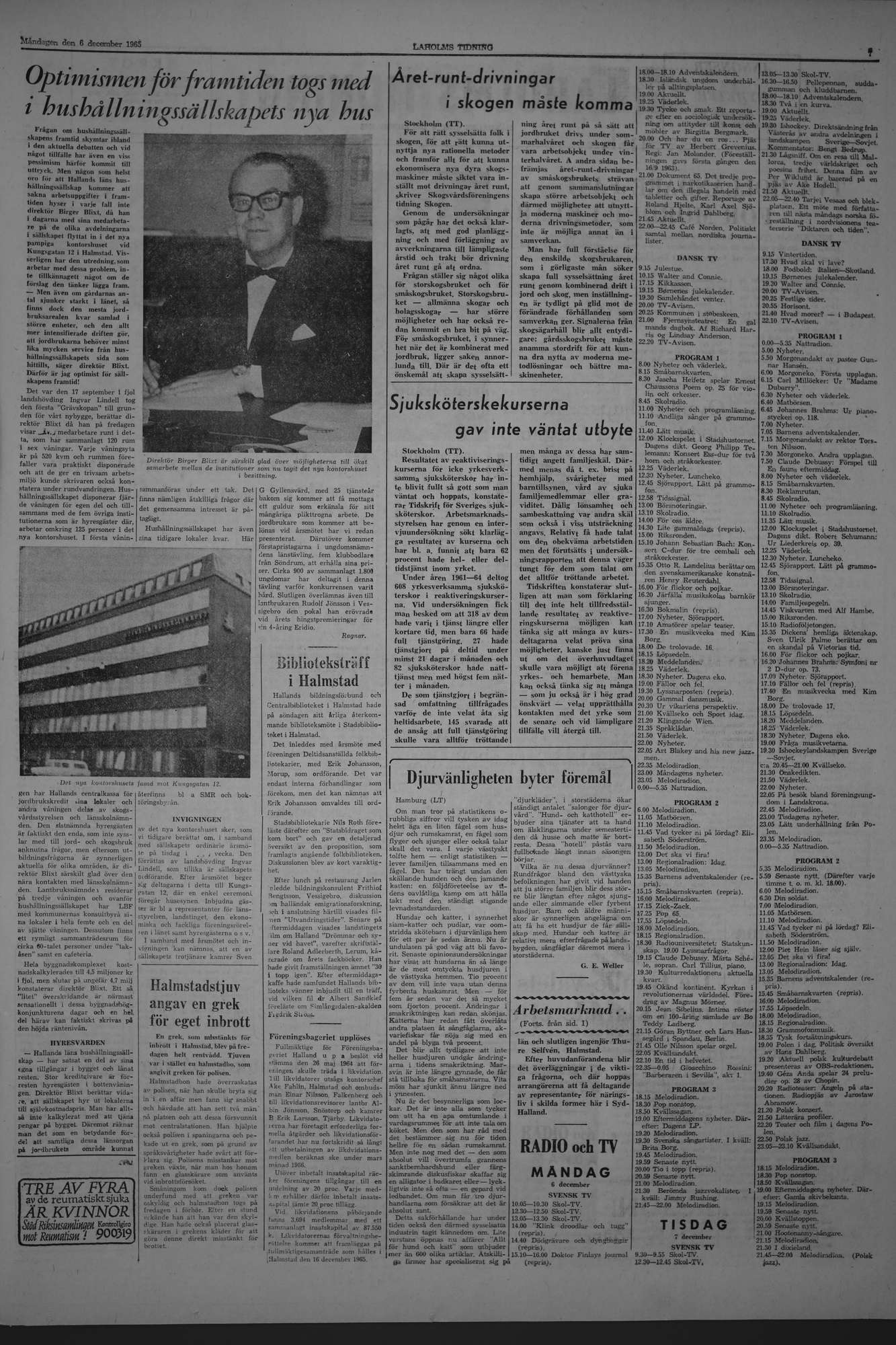Laholms Tidning Måndag 6 december 1965, sida 7
