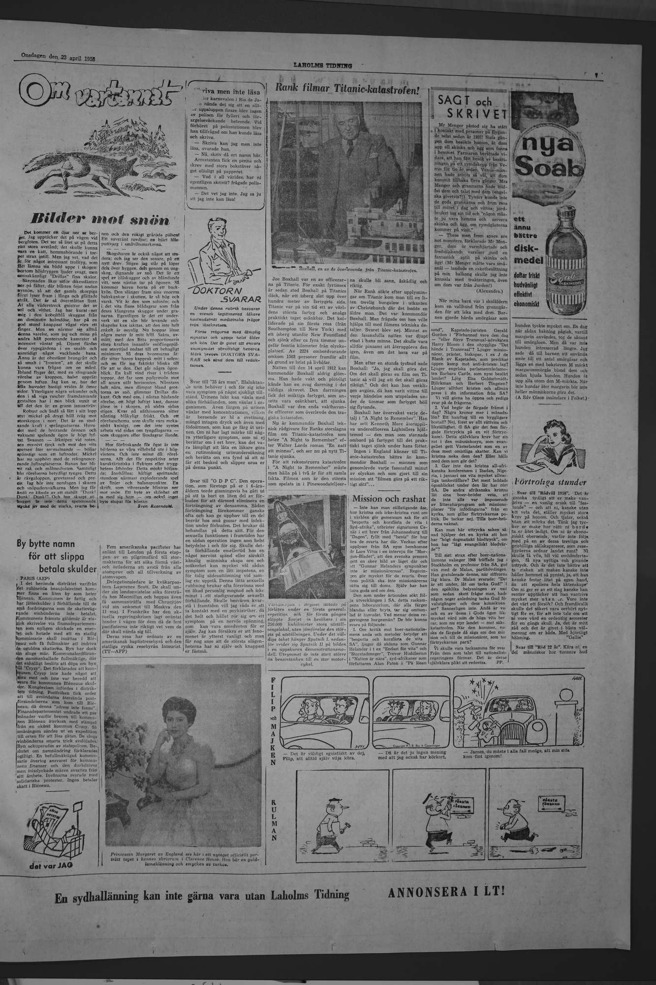 Laholms Tidning Onsdag 23 april 1958, sida 7