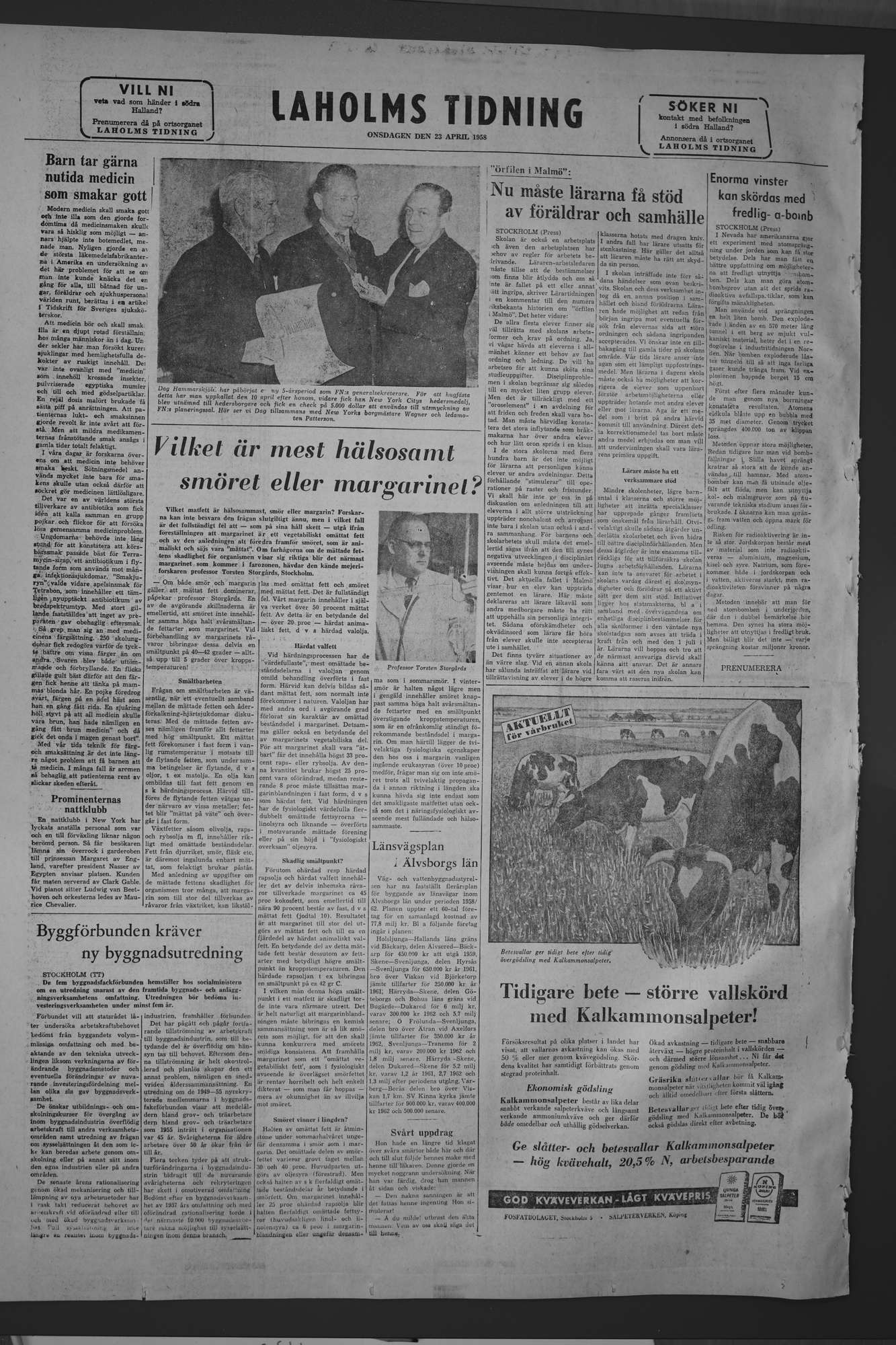 Laholms Tidning Onsdag 23 april 1958, sida 8