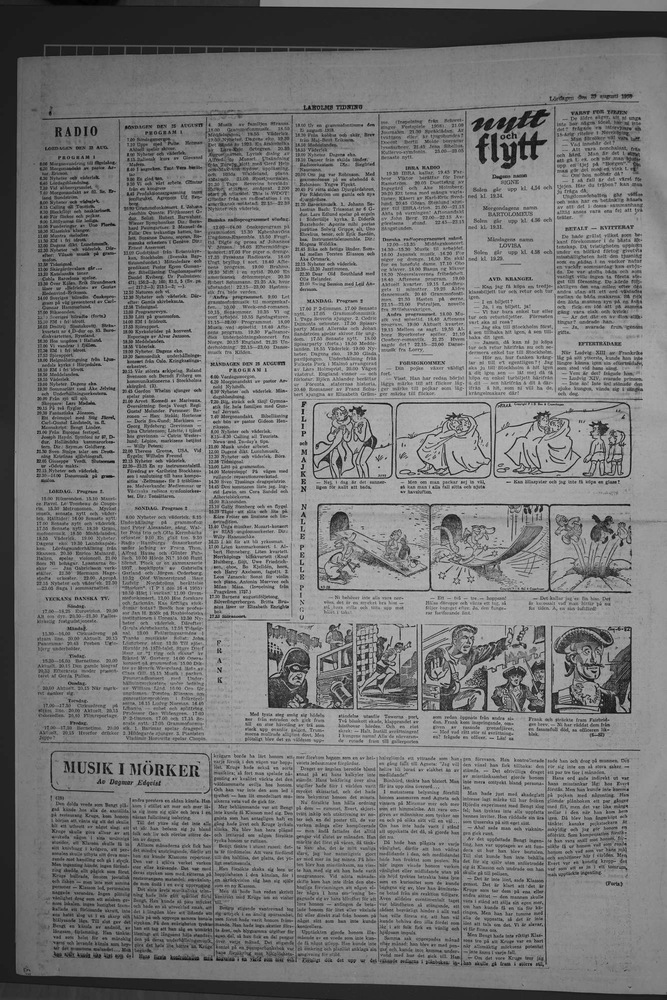 Laholms Tidning Lördag 23 augusti 1958, sida 6