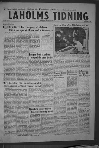 Förstasidan, Torsdag 23 januari 1958