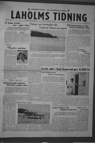 Förstasidan, Onsdag 23 juli 1958