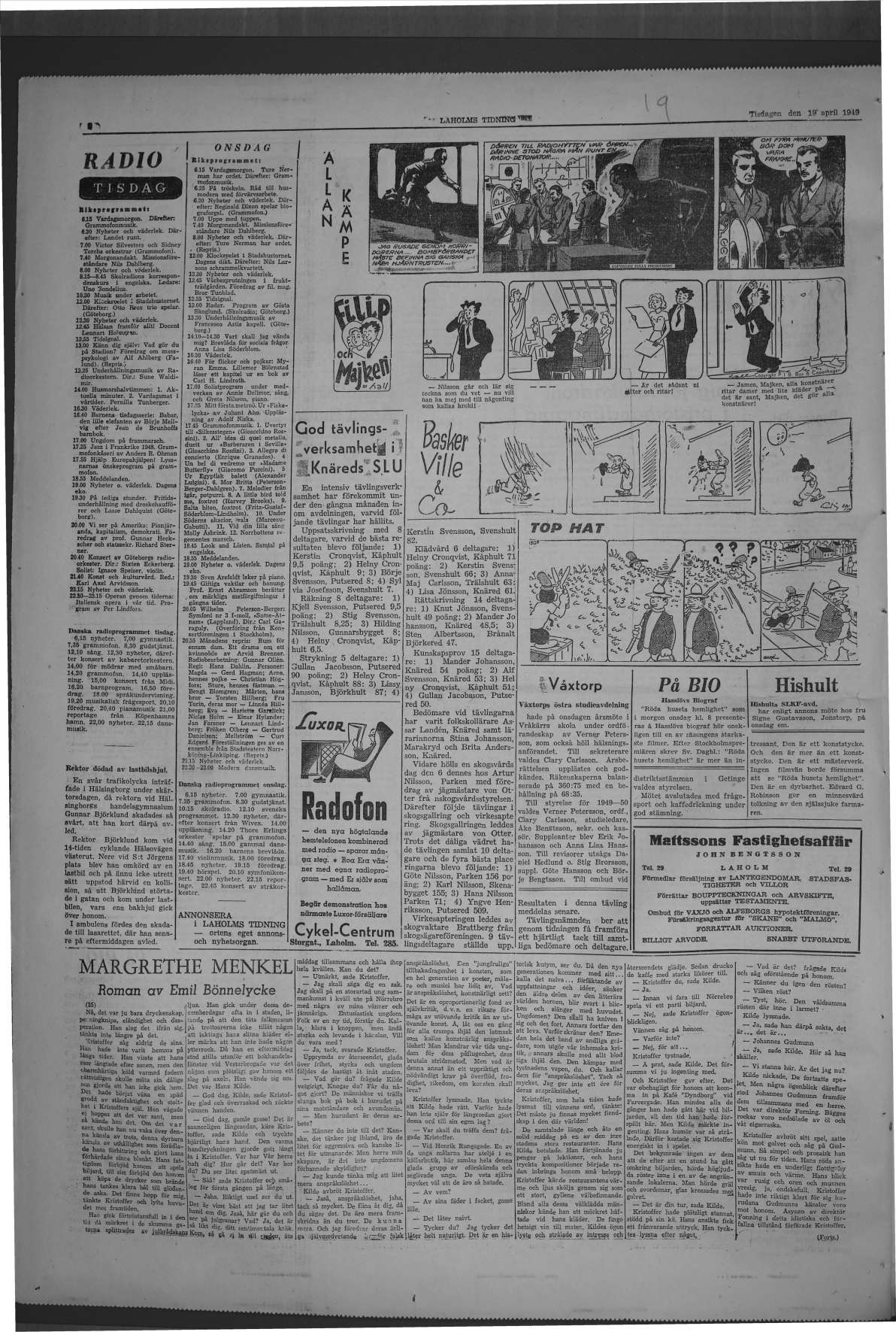 Laholms Tidning Tisdag 19 april 1949, sida 6
