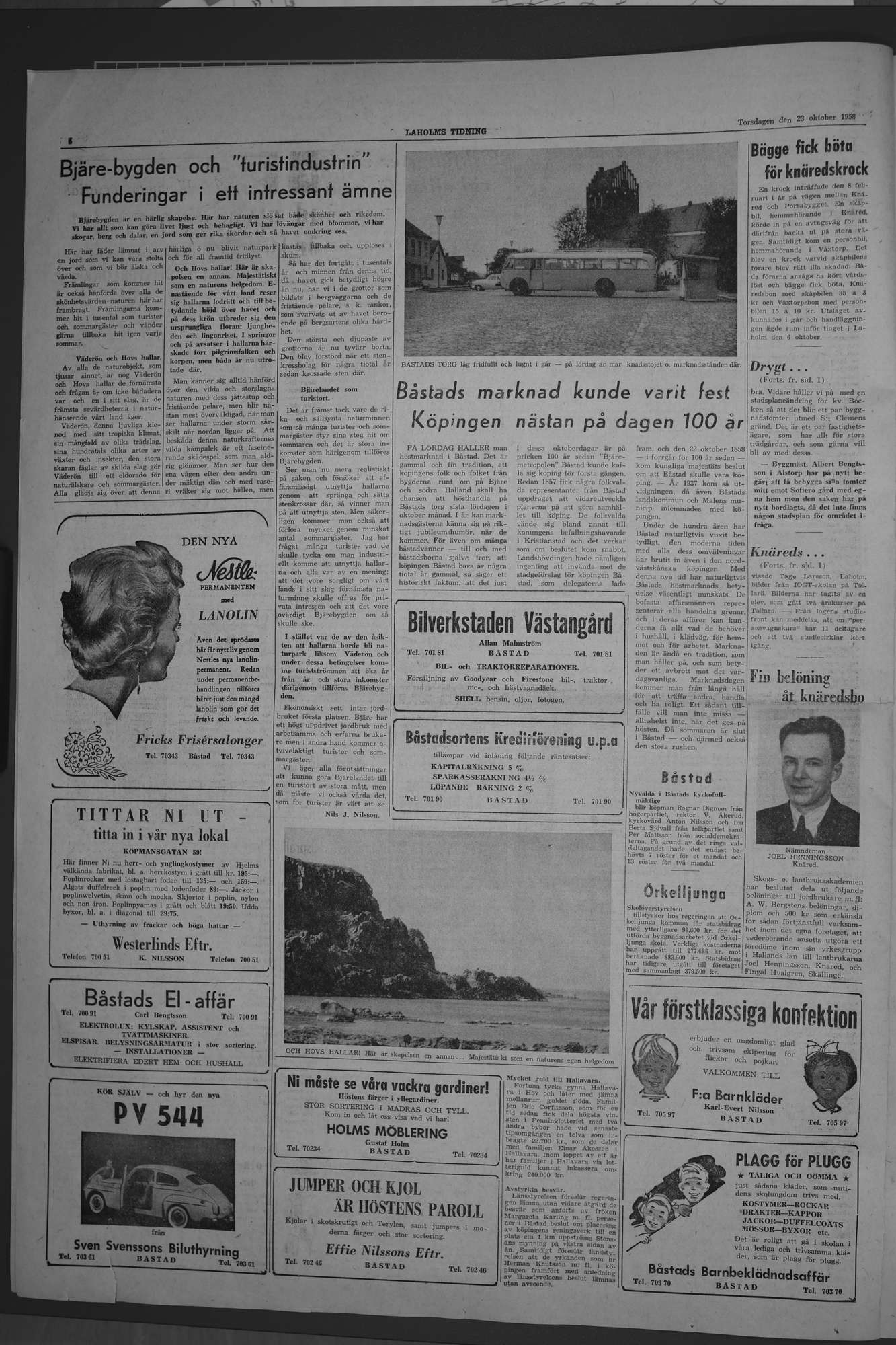 Laholms Tidning Torsdag 23 oktober 1958, sida 4
