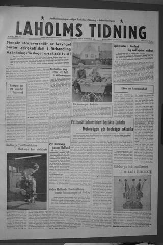Förstasidan, Tisdag 23 september 1958