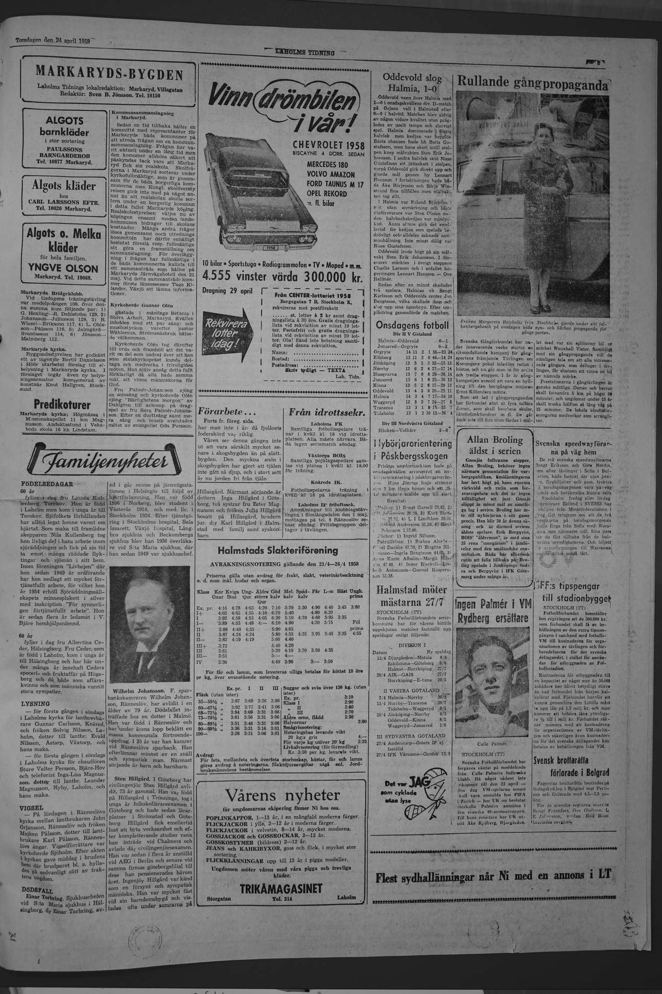 Laholms Tidning Torsdag 24 april 1958, sida 5