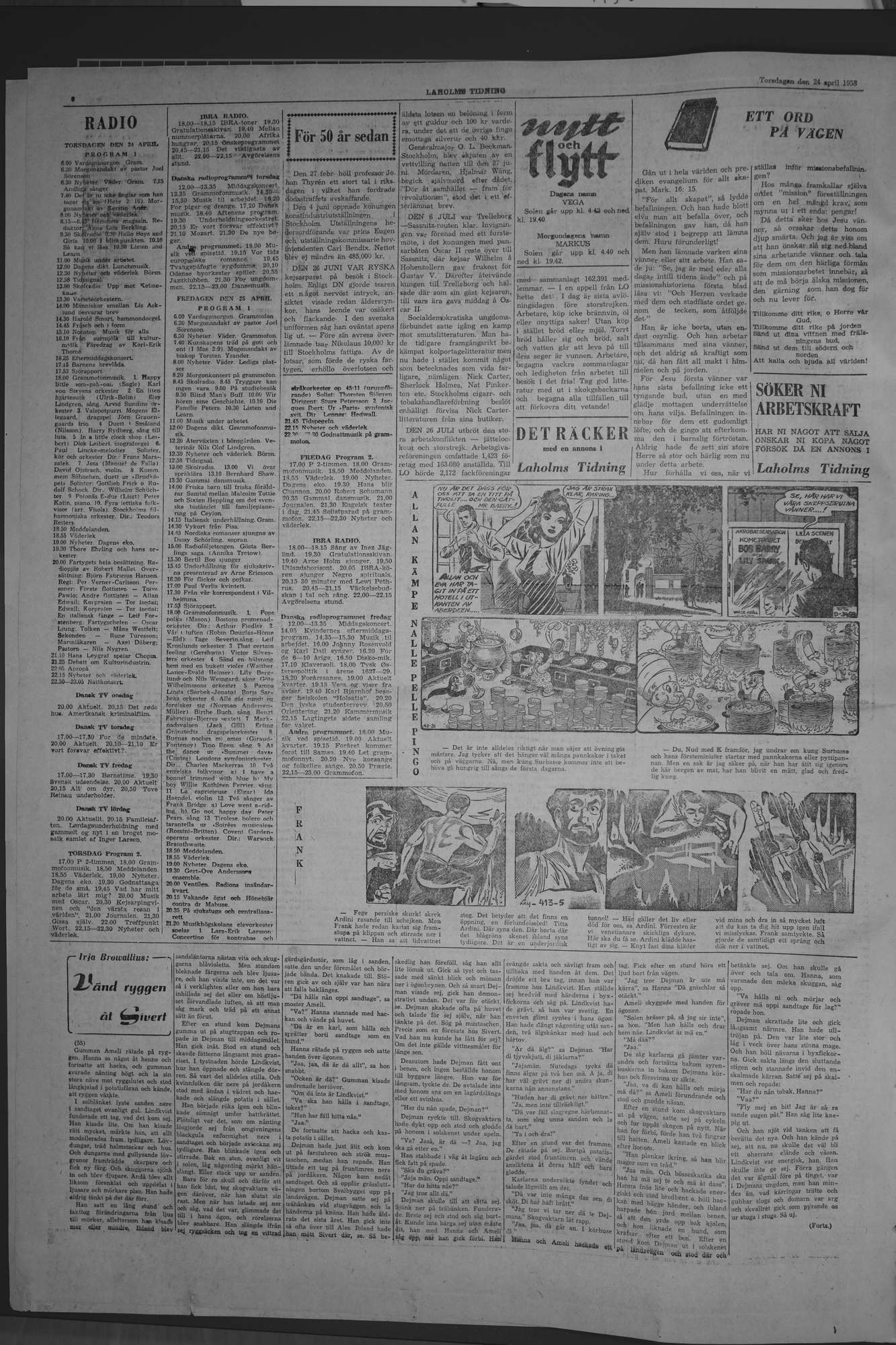 Laholms Tidning Torsdag 24 april 1958, sida 6
