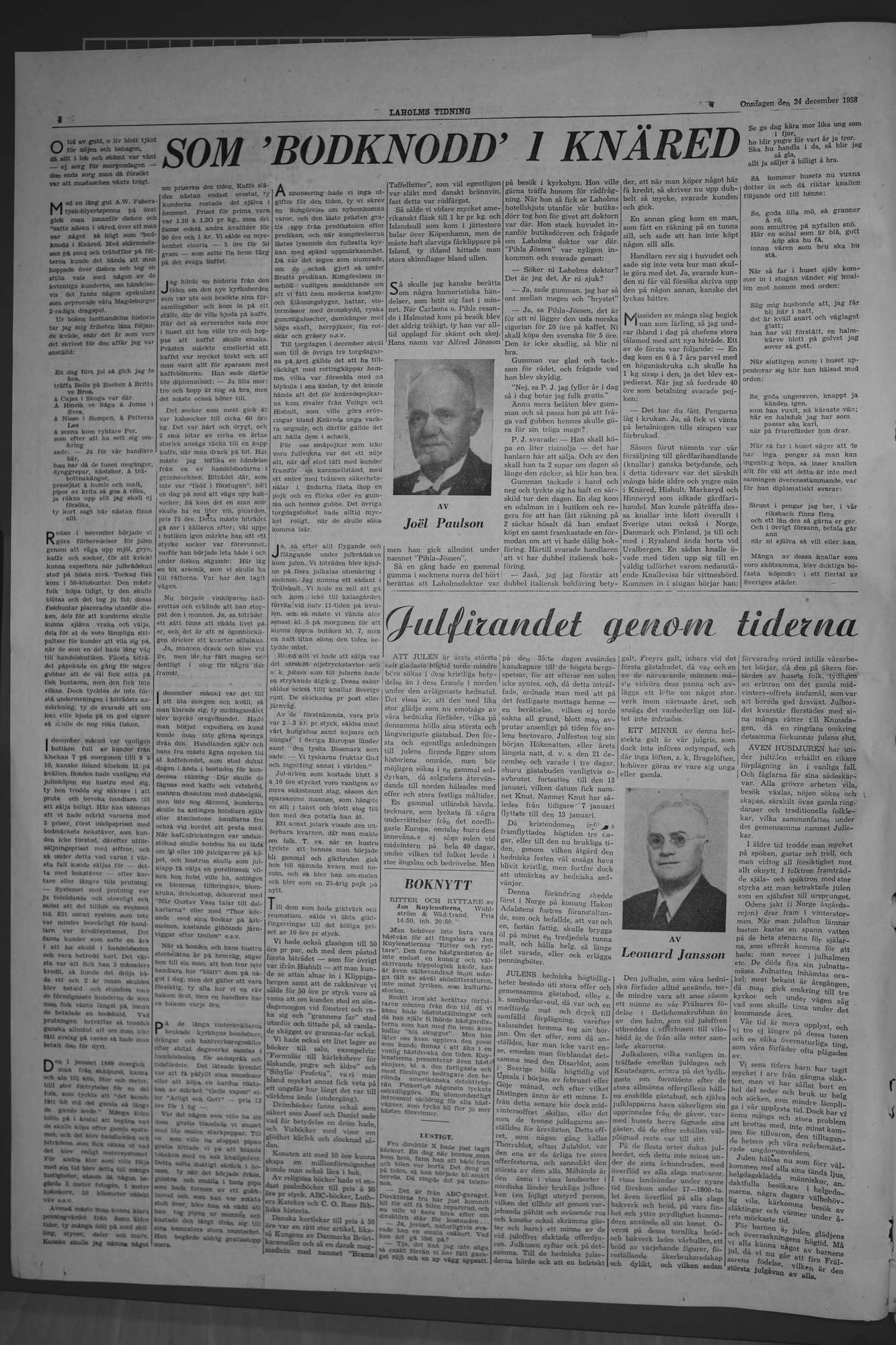 Laholms Tidning Onsdag 24 december 1958, sida 4