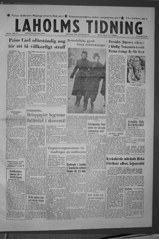 Förstasidan, Fredag 24 januari 1958