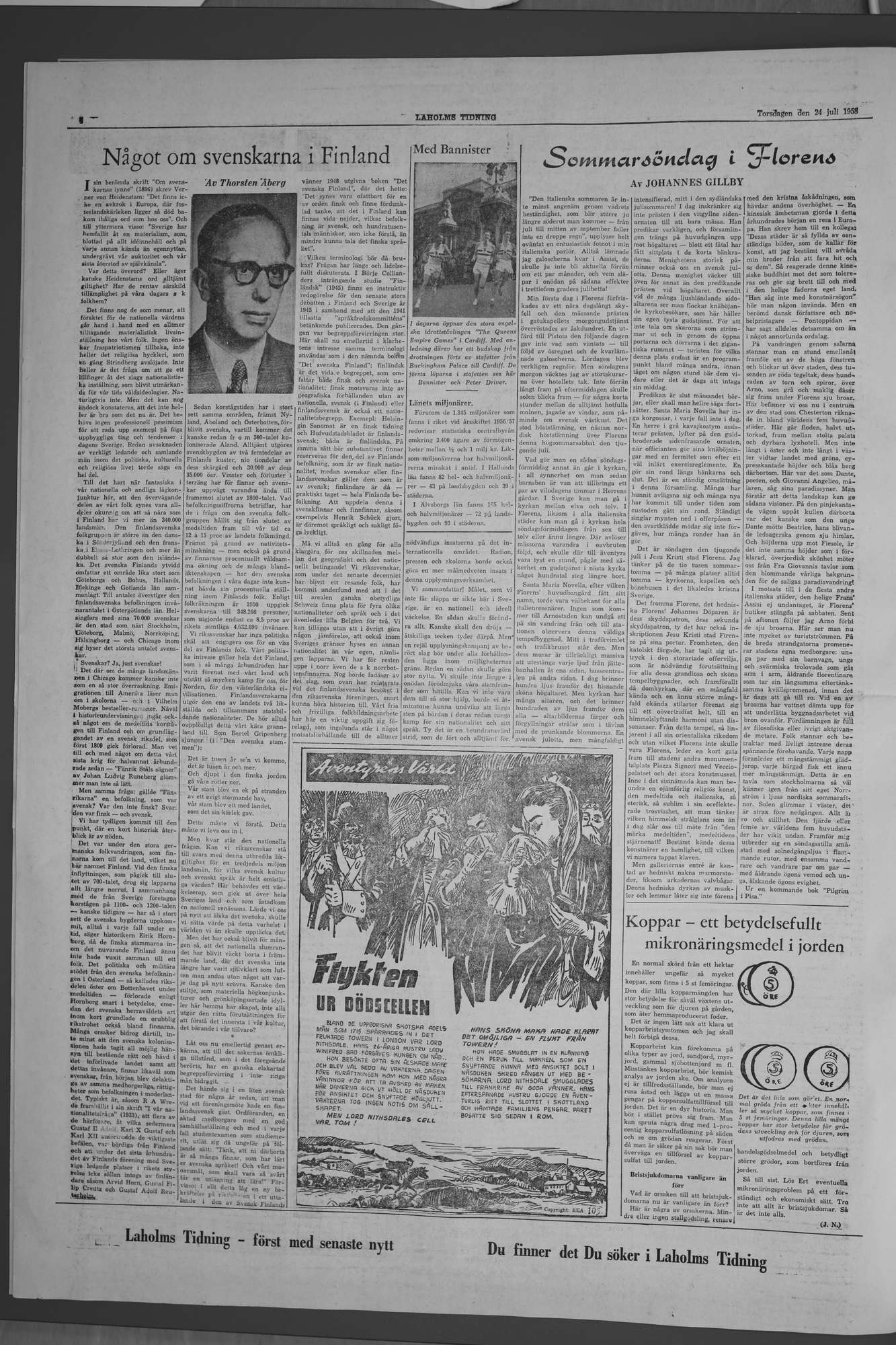 Laholms Tidning Torsdag 24 juli 1958, sida 4