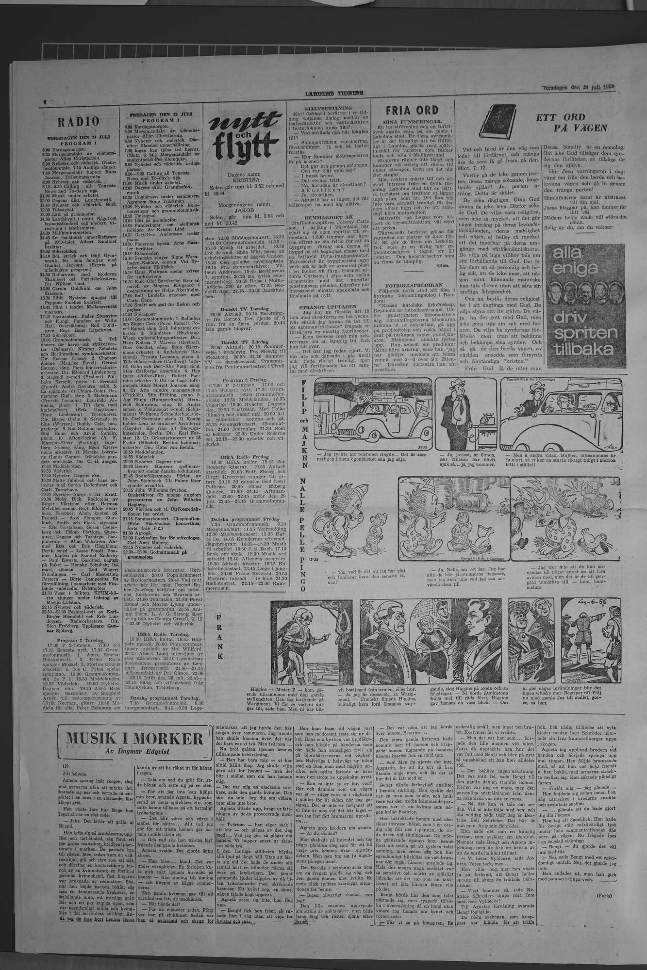 Laholms Tidning Torsdag 24 juli 1958, sida 6