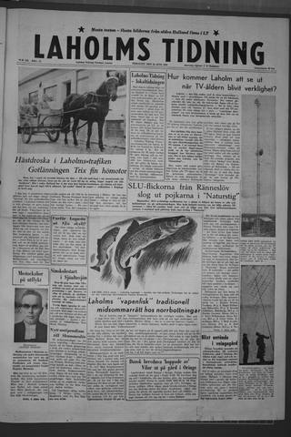 Förstasidan, Tisdag 24 juni 1958