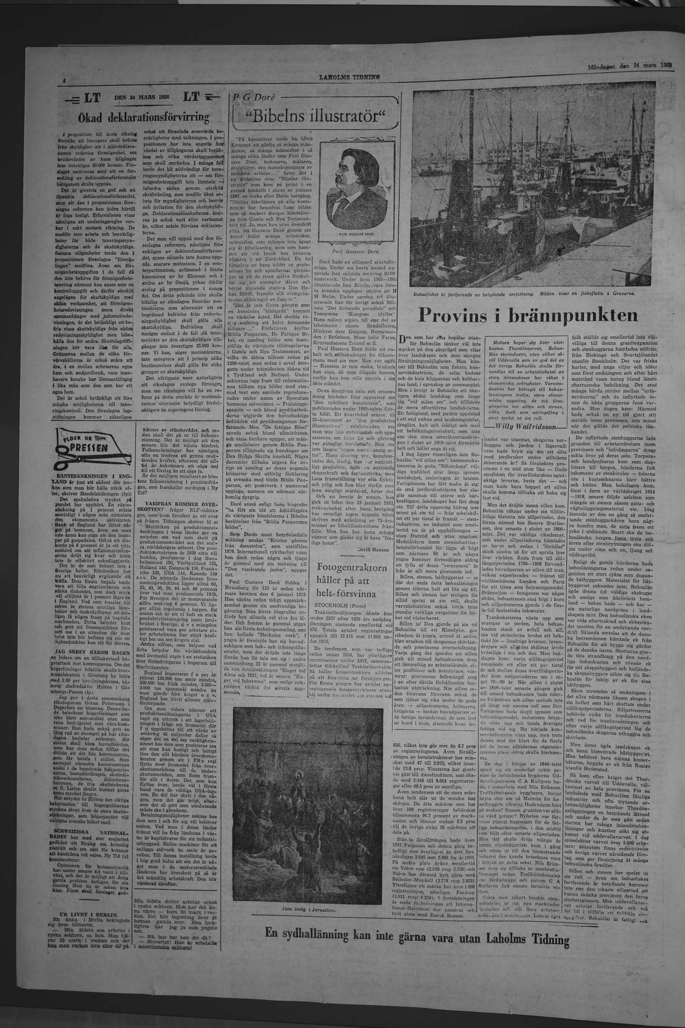 Laholms Tidning Måndag 24 mars 1958, sida 4