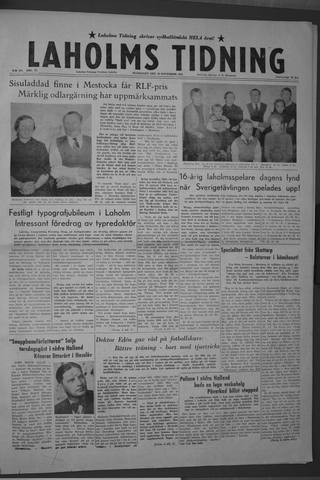 Förstasidan, Måndag 24 november 1958