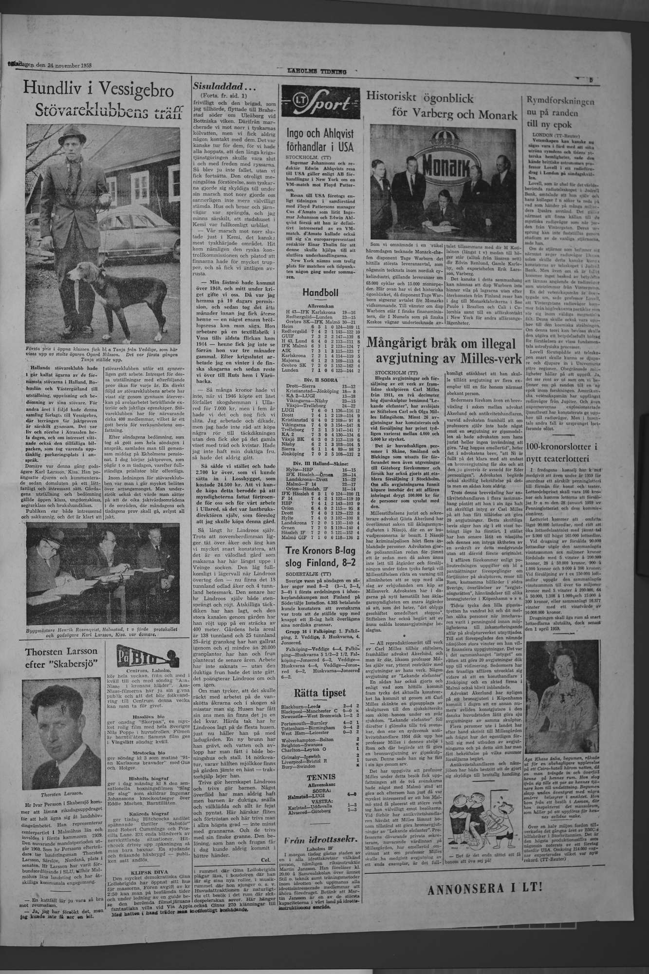 Laholms Tidning Måndag 24 november 1958, sida 5