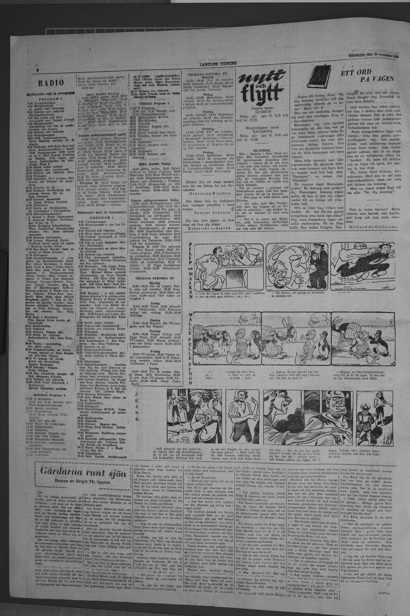 Laholms Tidning Måndag 24 november 1958, sida 6