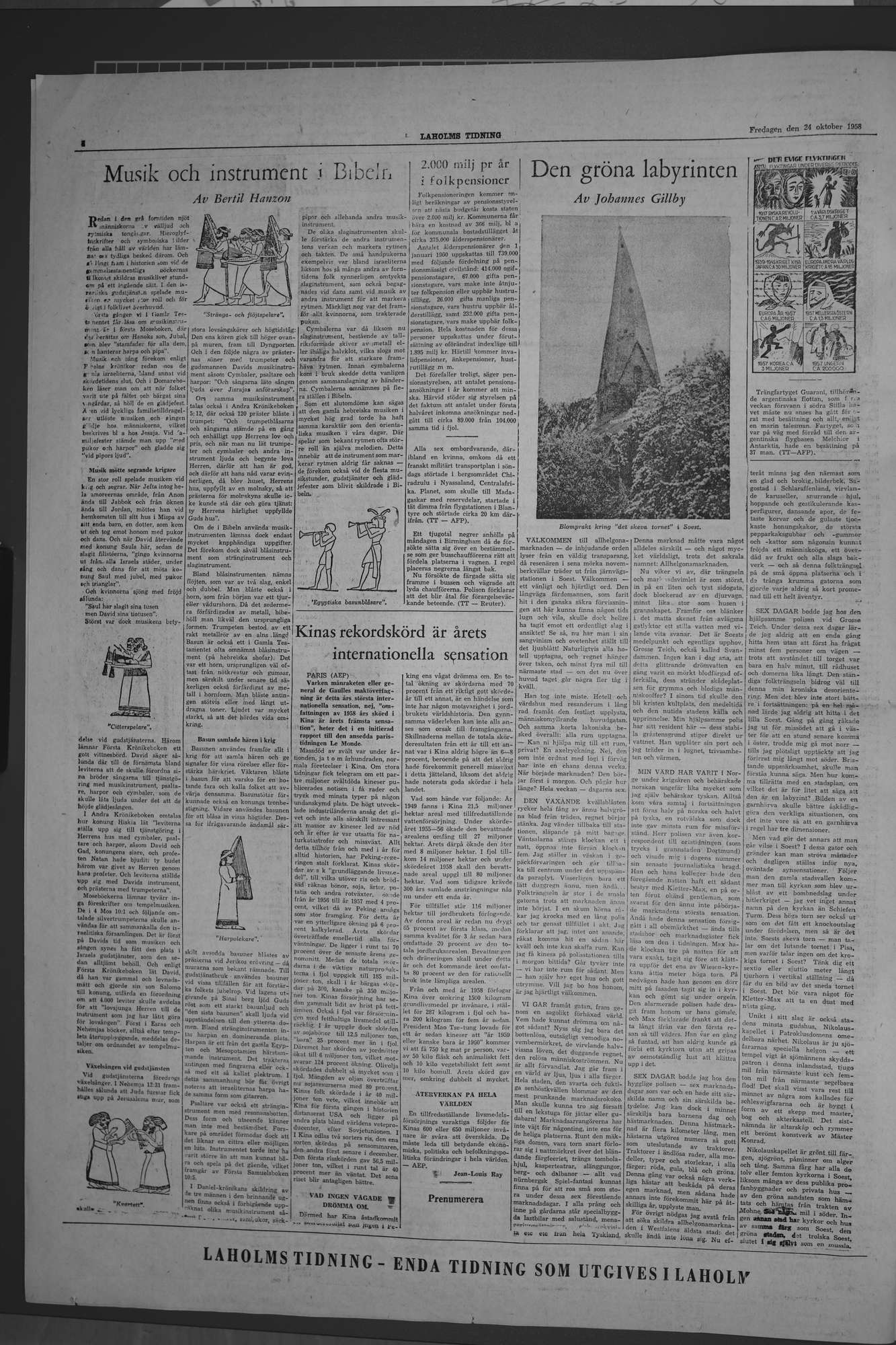 Laholms Tidning Fredag 24 oktober 1958, sida 4