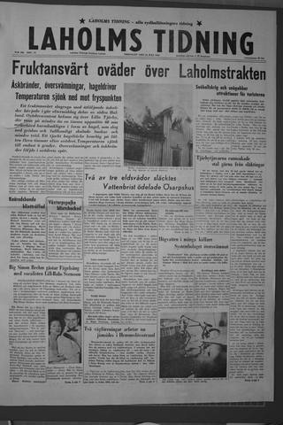 Förstasidan, Fredag 25 juli 1958