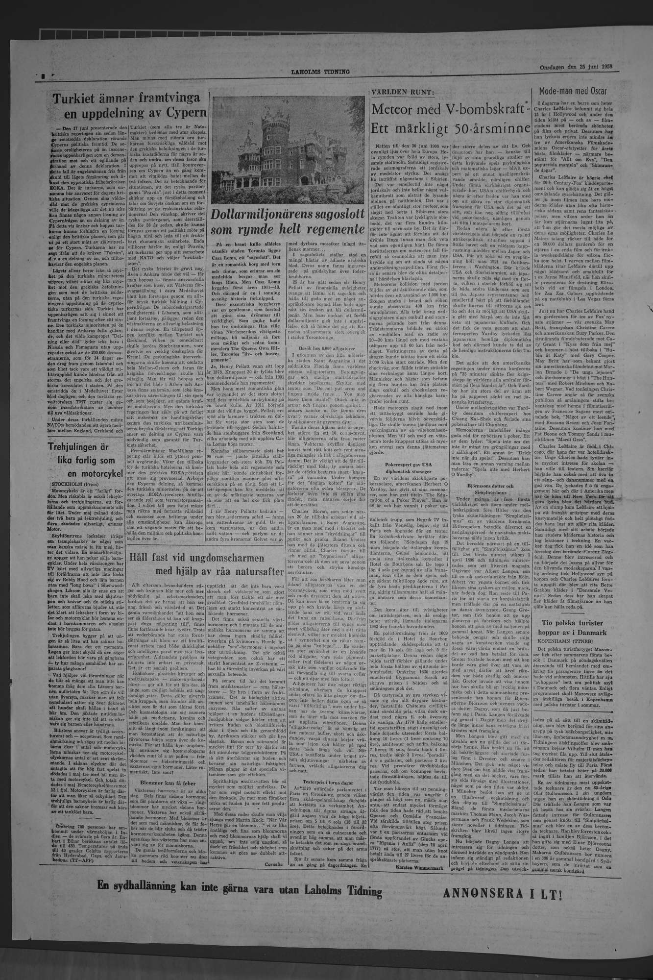 Laholms Tidning Onsdag 25 juni 1958, sida 4