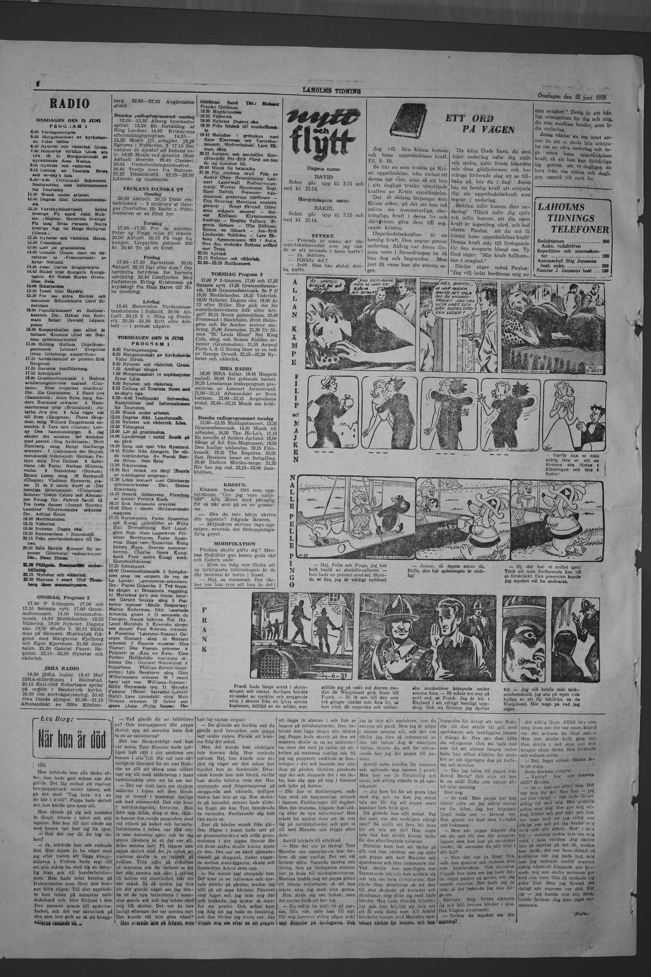 Laholms Tidning Onsdag 25 juni 1958, sida 6