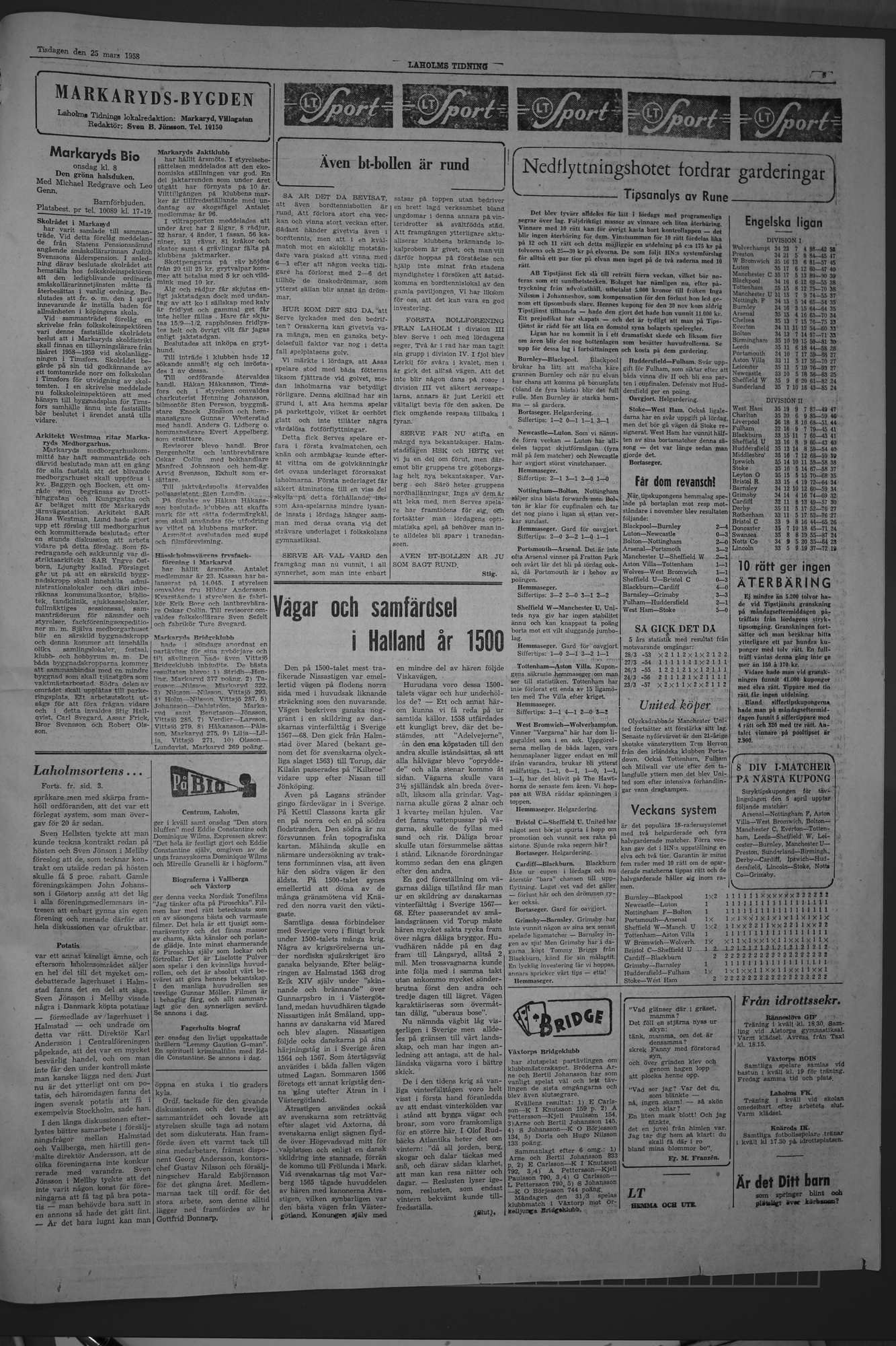 Laholms Tidning Tisdag 25 mars 1958, sida 5