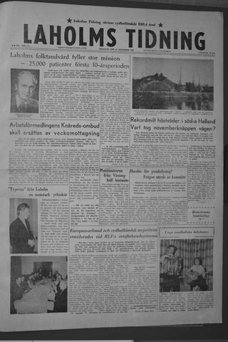 Förstasidan, Tisdag 25 november 1958