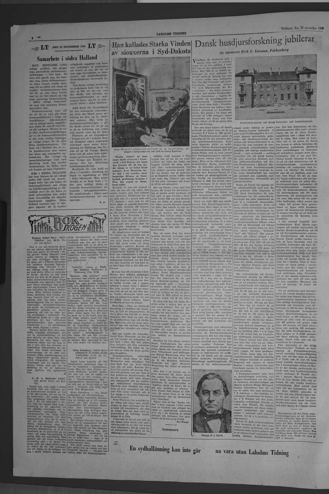 Laholms Tidning Tisdag 25 november 1958, sida 4