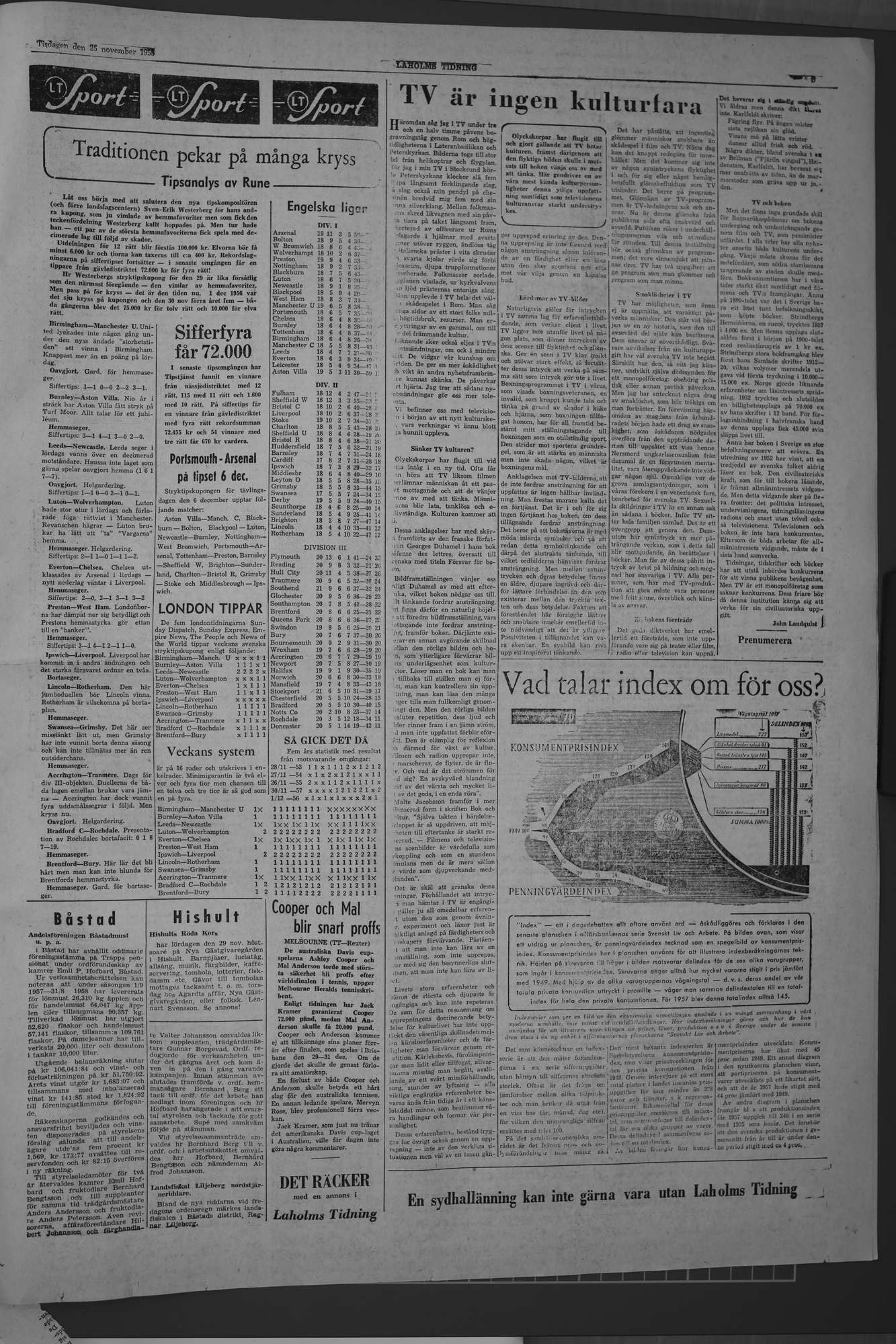 Laholms Tidning Tisdag 25 november 1958, sida 5