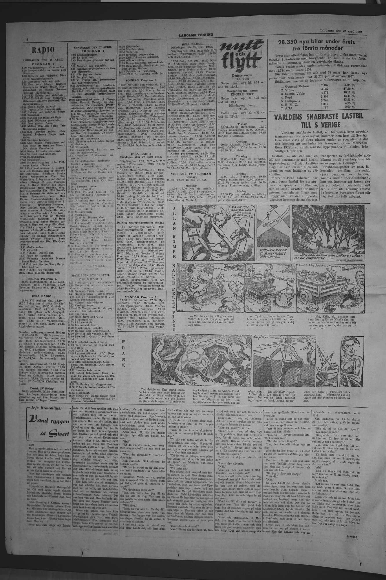 Laholms Tidning Lördag 26 april 1958, sida 6