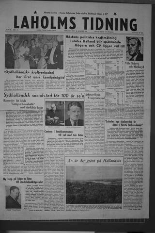 Förstasidan, Tisdag 26 augusti 1958