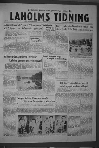 Förstasidan, Lördag 26 juli 1958