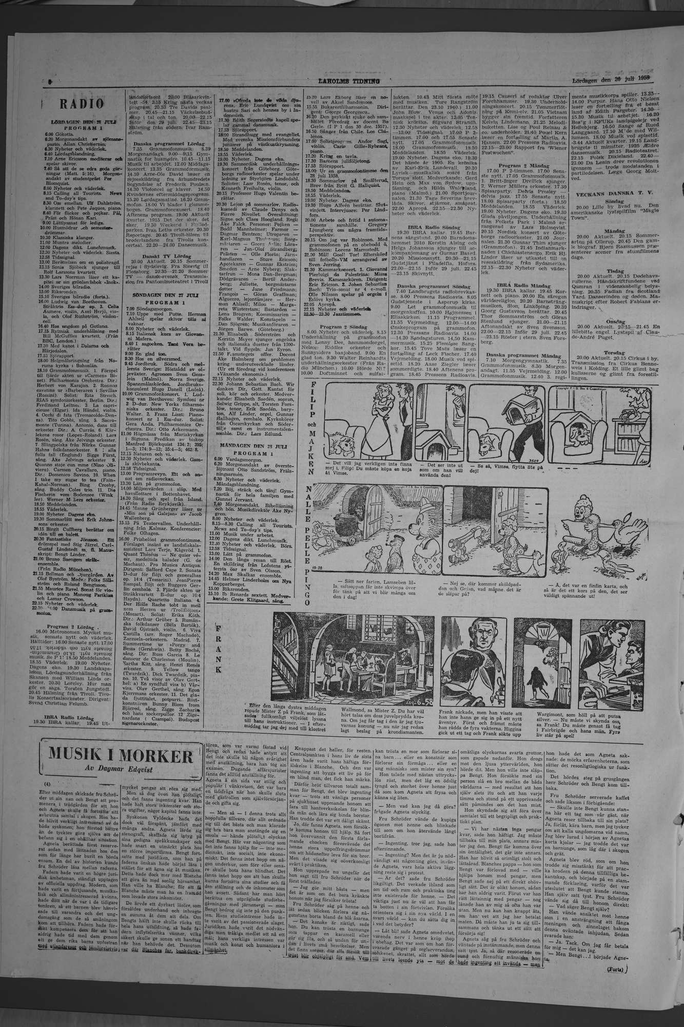 Laholms Tidning Lördag 26 juli 1958, sida 6