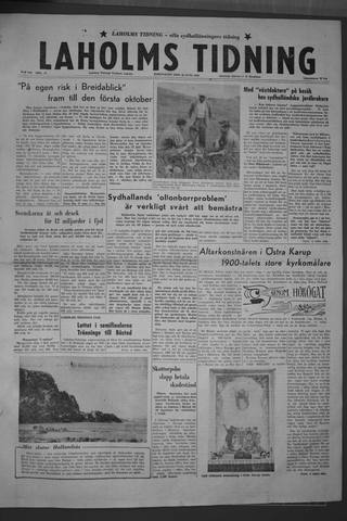 Förstasidan, Torsdag 26 juni 1958