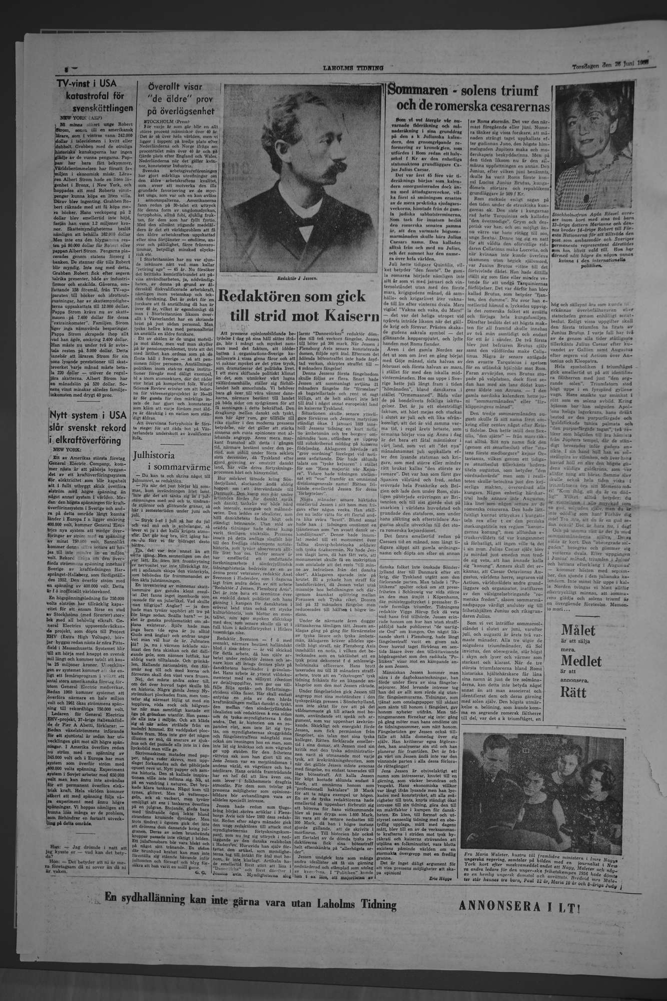 Laholms Tidning Torsdag 26 juni 1958, sida 4