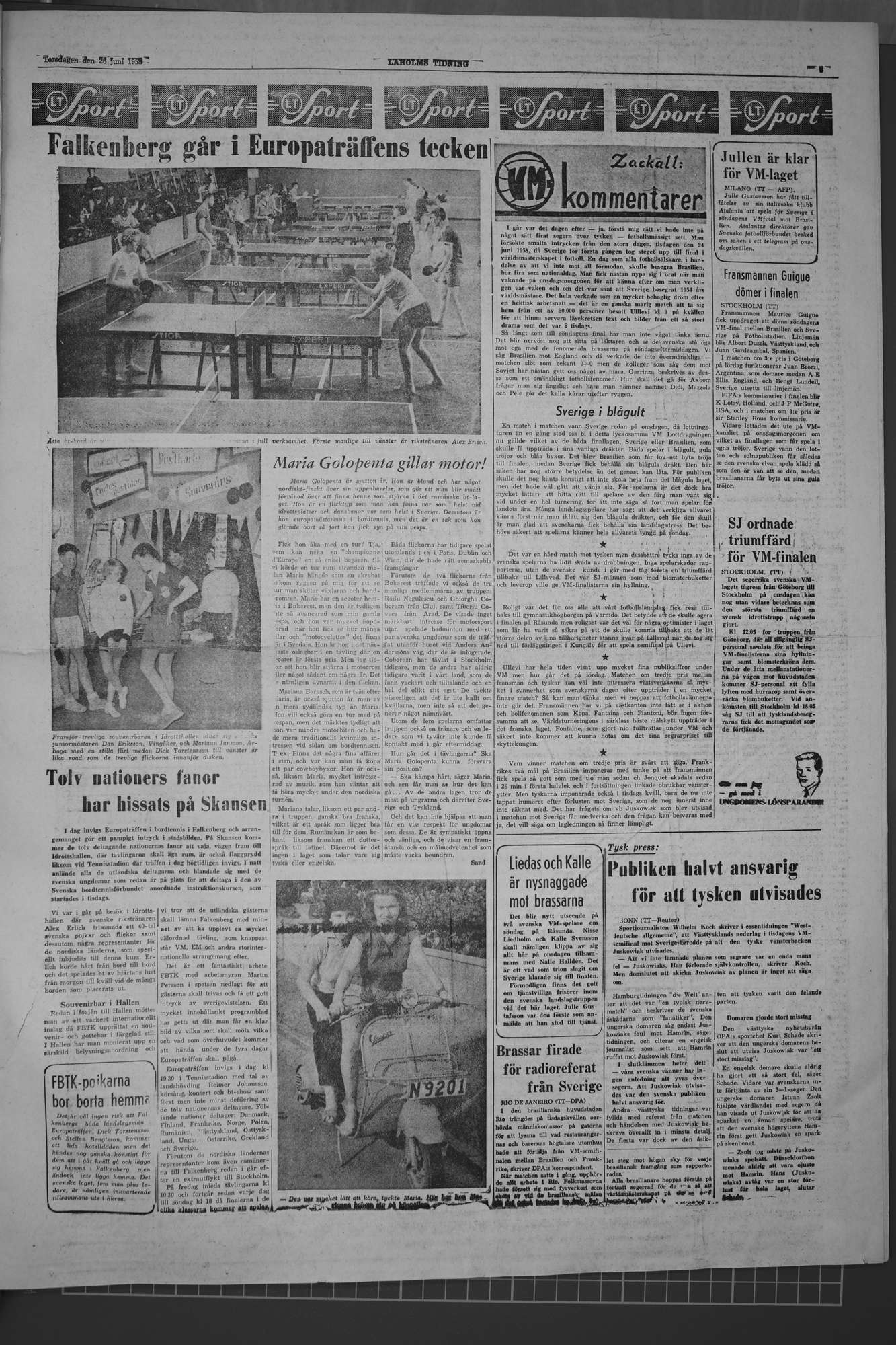 Laholms Tidning Torsdag 26 juni 1958, sida 5