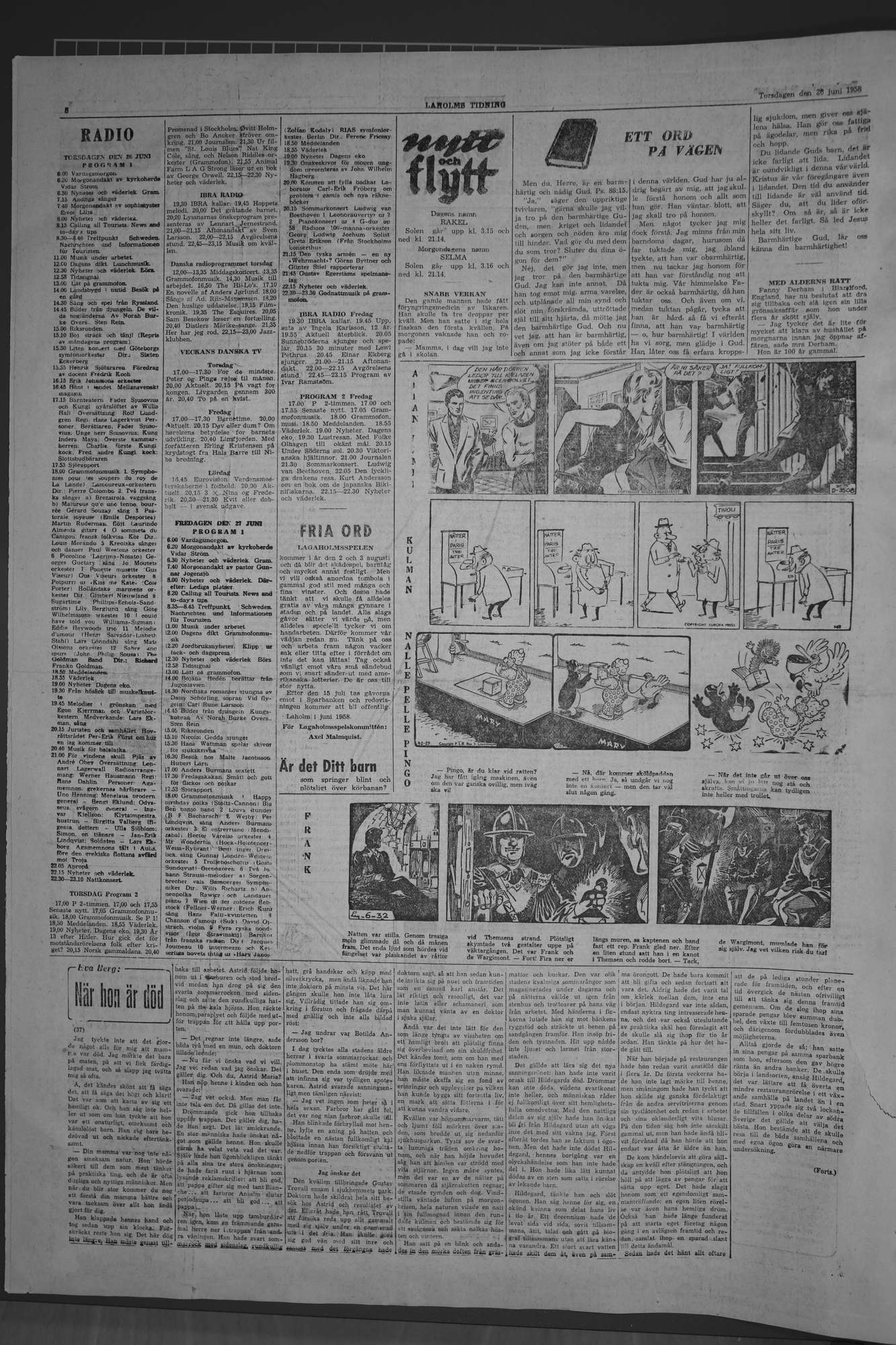 Laholms Tidning Torsdag 26 juni 1958, sida 6