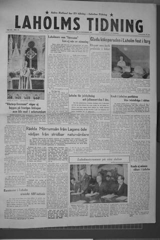 Förstasidan, Onsdag 26 november 1958