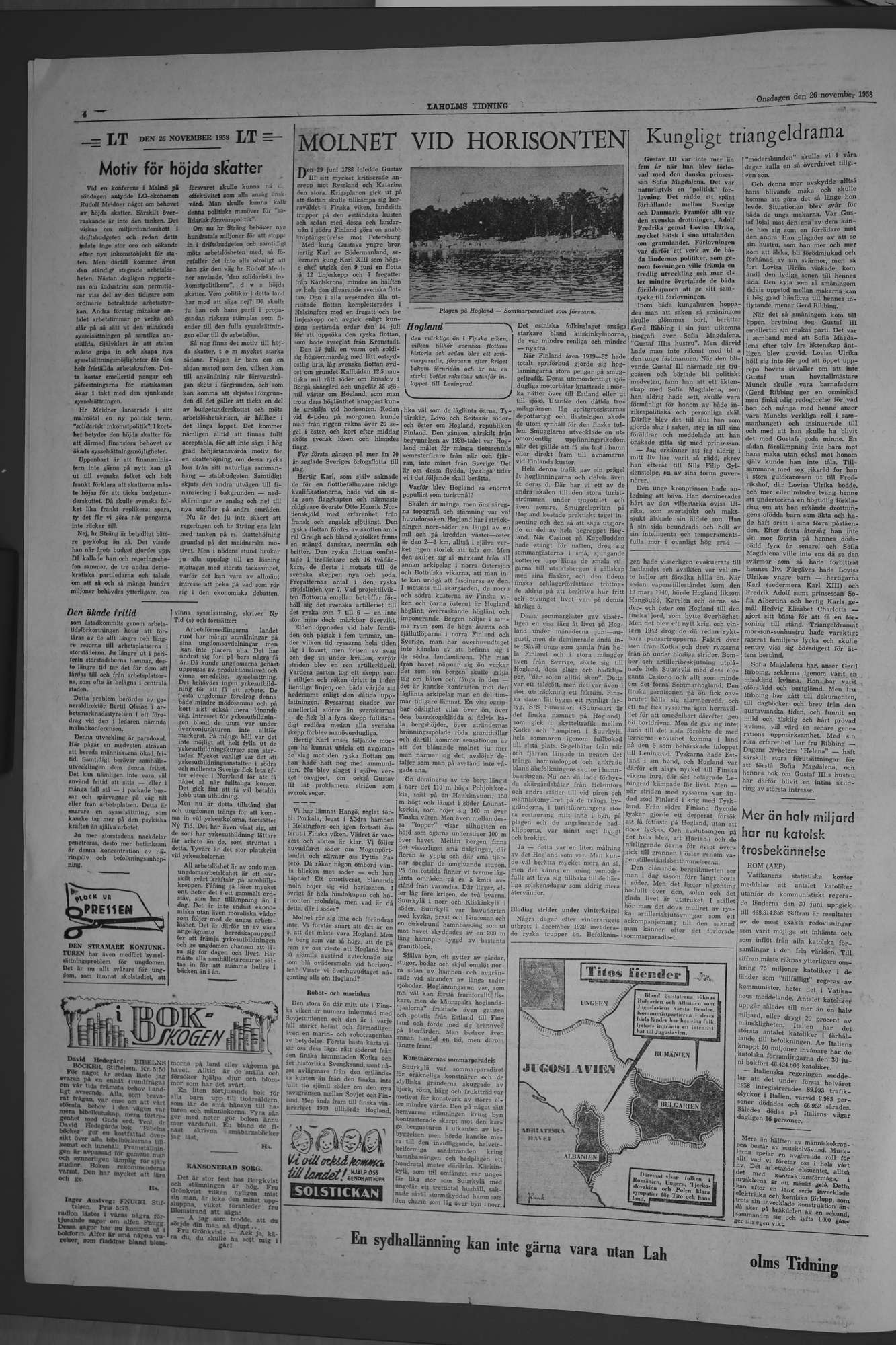 Laholms Tidning Onsdag 26 november 1958, sida 4