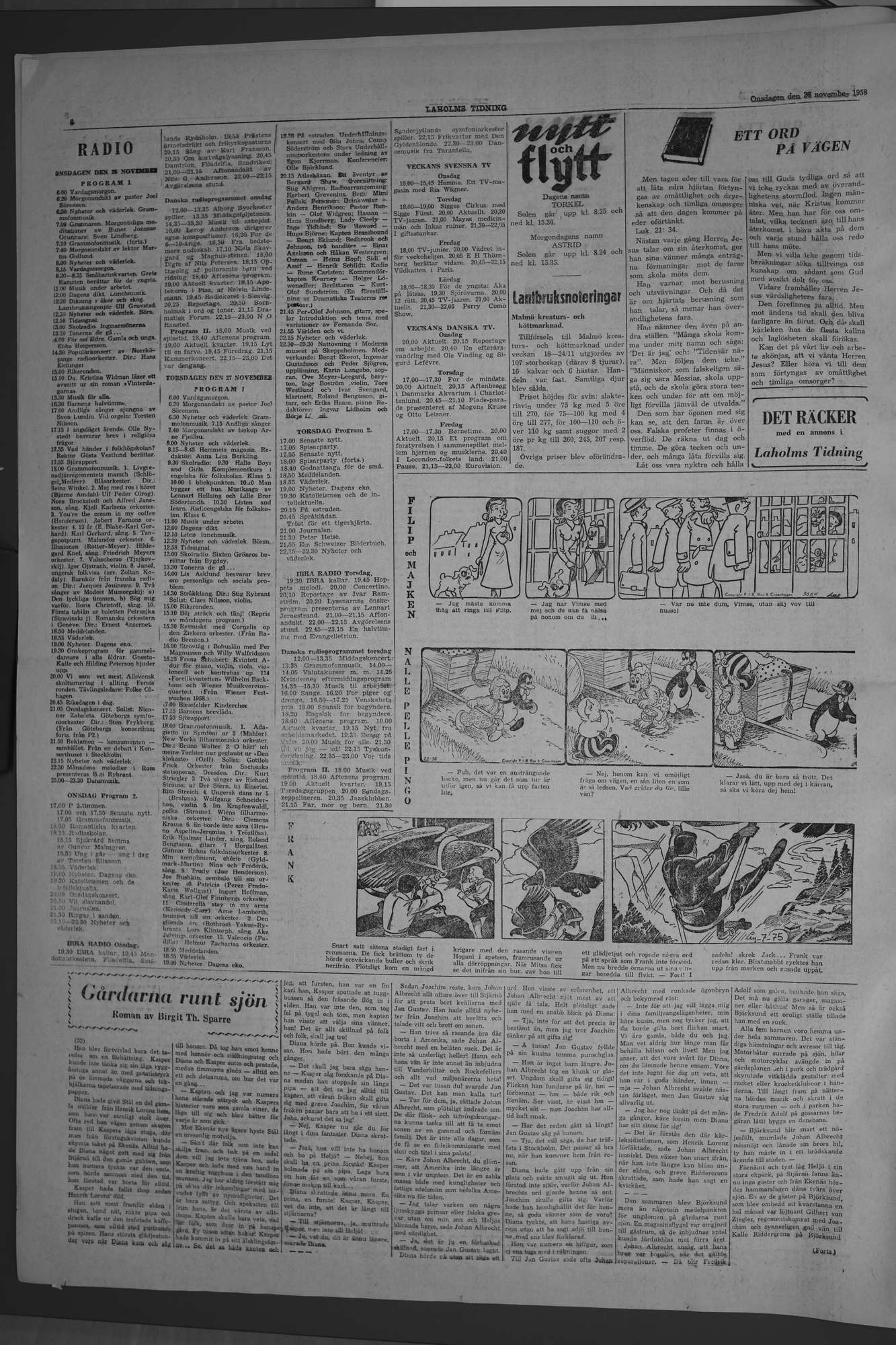 Laholms Tidning Onsdag 26 november 1958, sida 6