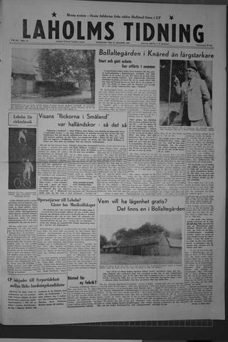 Förstasidan, Onsdag 27 augusti 1958