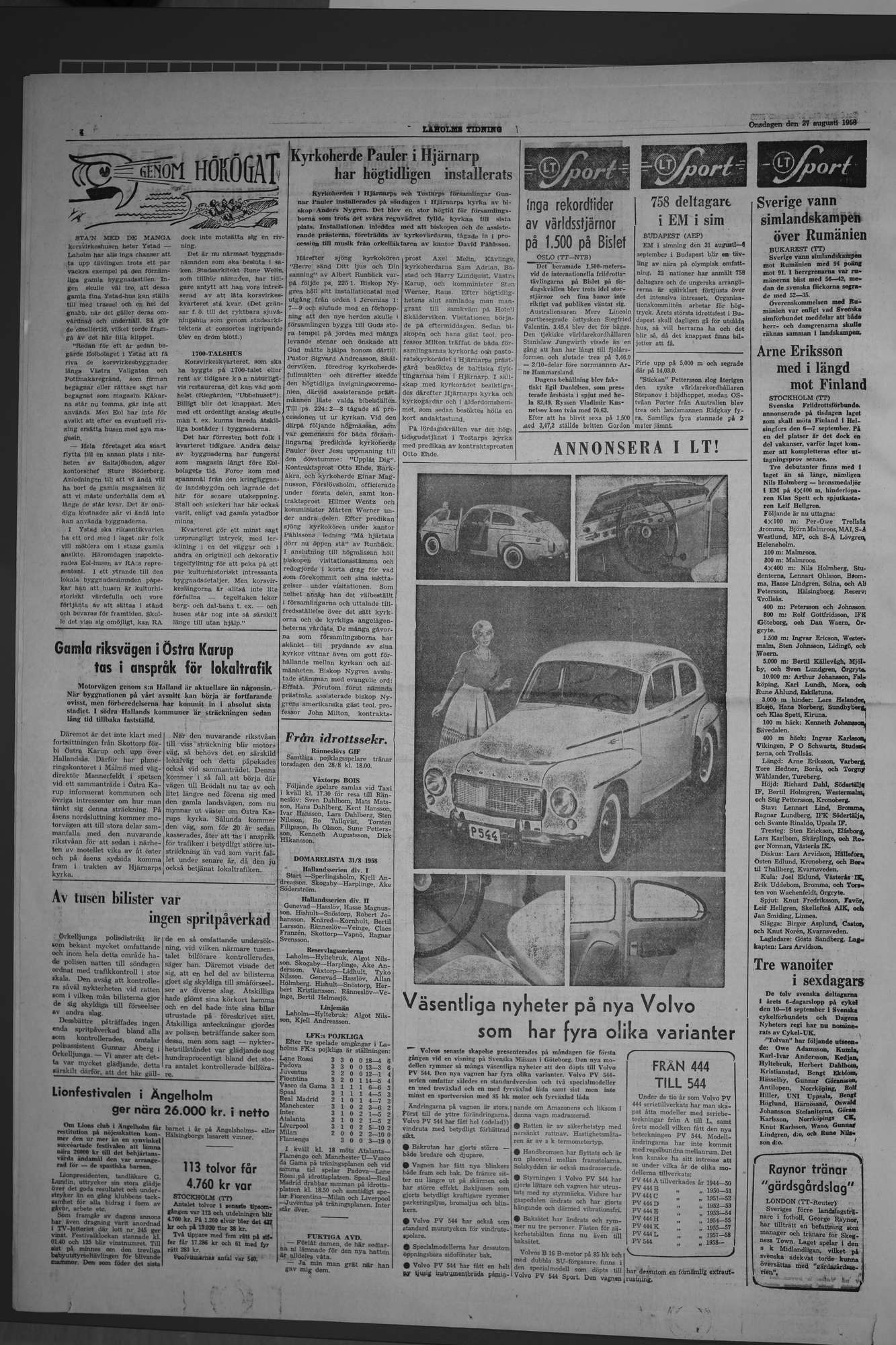 Laholms Tidning Onsdag 27 augusti 1958, sida 4