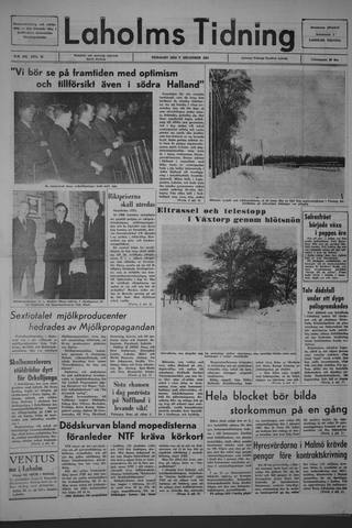 Förstasidan, Tisdag 7 december 1965