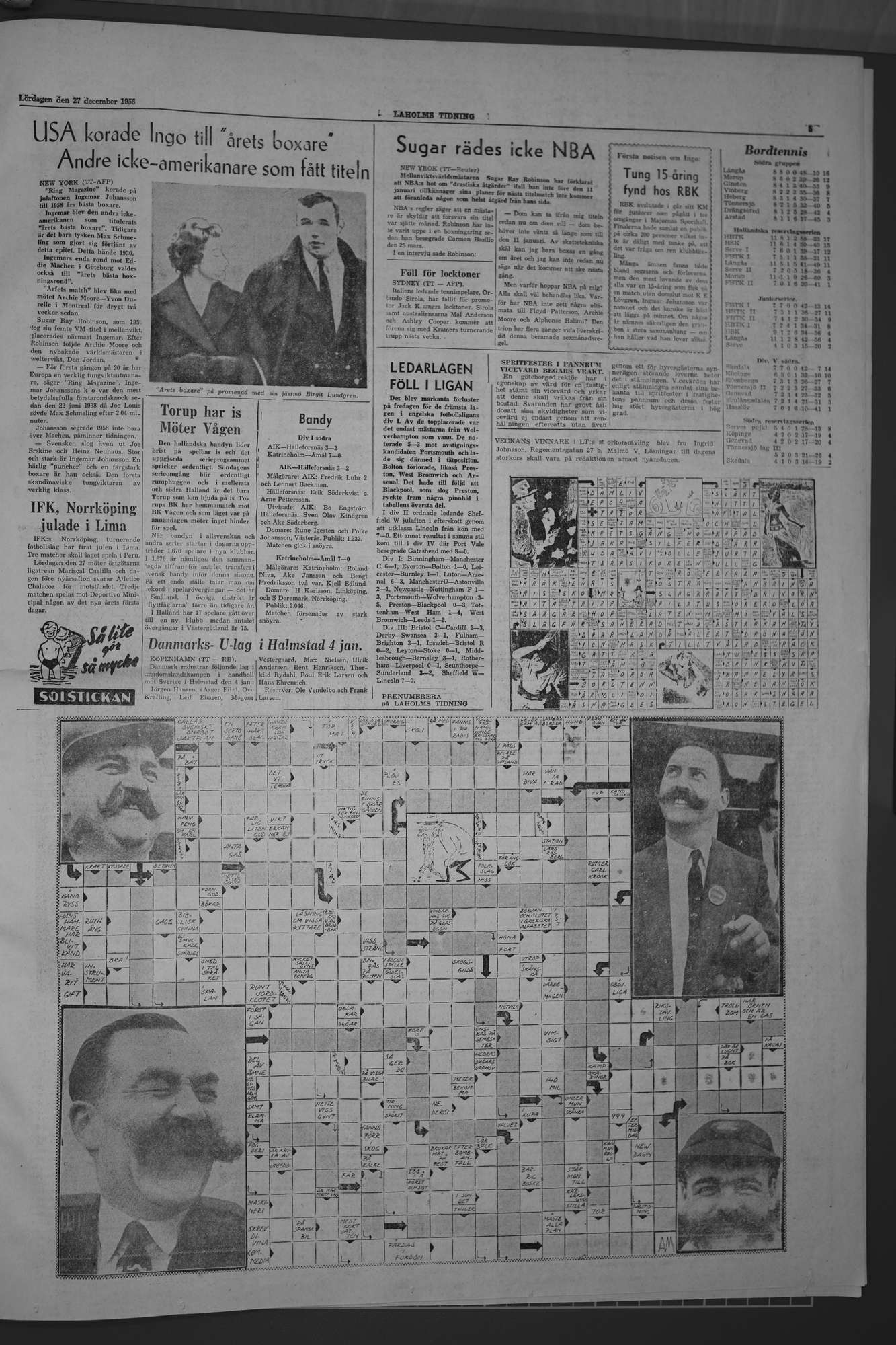Laholms Tidning Lördag 27 december 1958, sida 5
