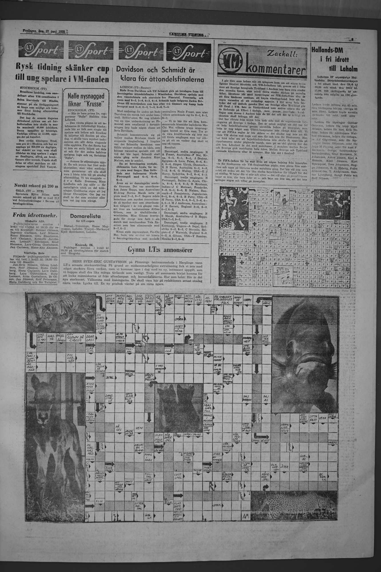 Laholms Tidning Fredag 27 juni 1958, sida 5