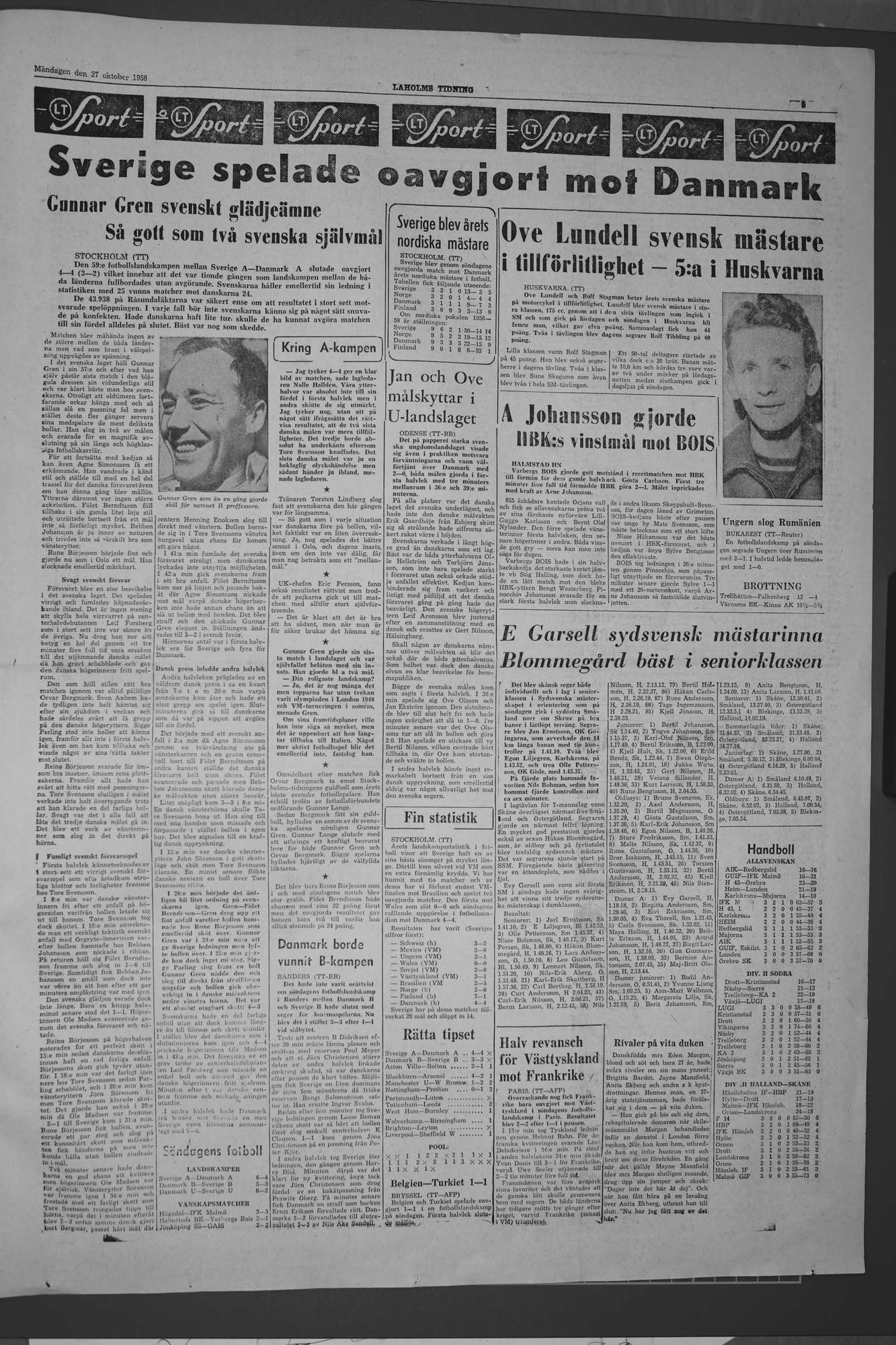 Laholms Tidning Måndag 27 oktober 1958, sida 5