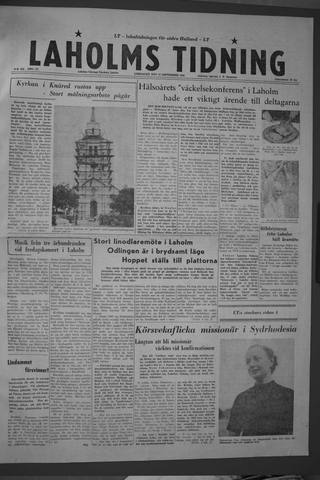 Förstasidan, Lördag 27 september 1958